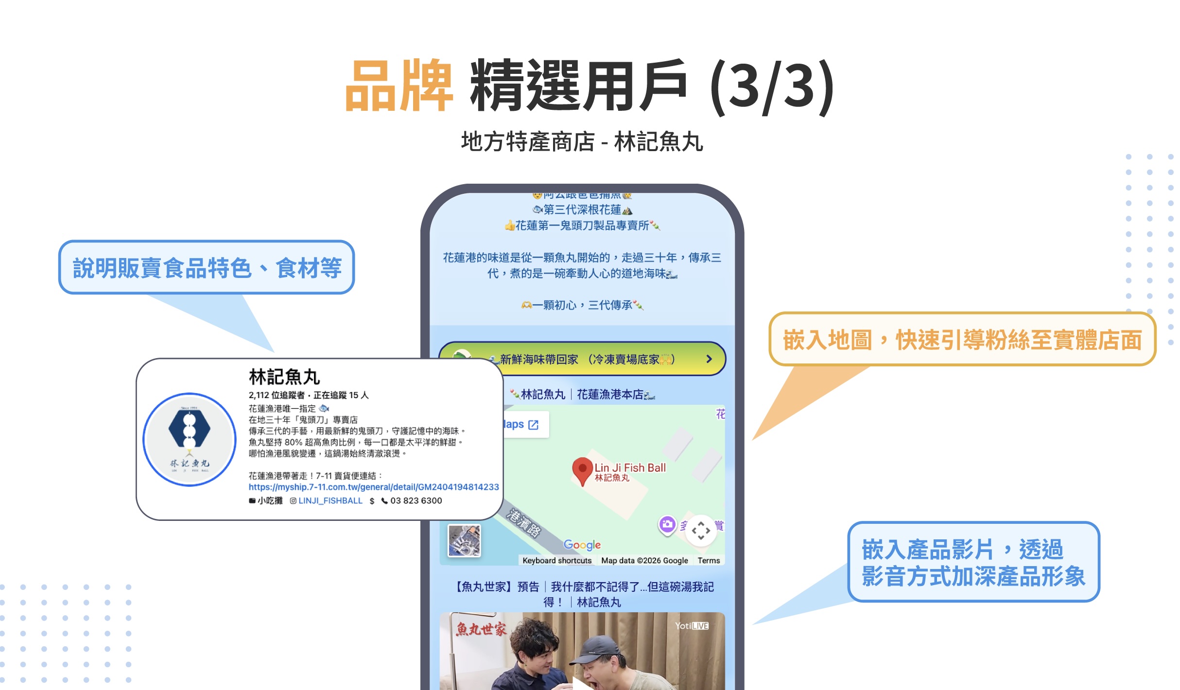 以 LINKGOODS 用戶中的地方特產商店為例，示範社群自介要打什麼，以及多連結工具如何運用