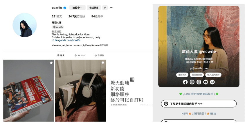 電商人妻也使用LINKGOODS多連結工具